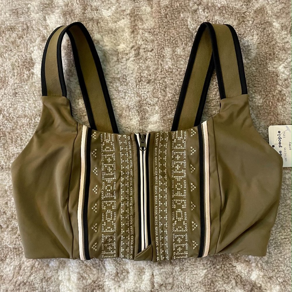 Free People Movement Embroidered Spin Bra Size XS